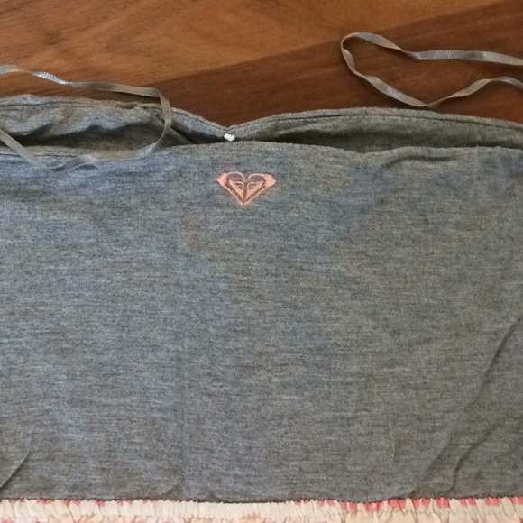 Roxy Strapless Beach Cover-up Pink/Gray Size Jr Medium - Picture 5 of 5